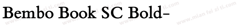 Bembo Book SC Bold字体转换